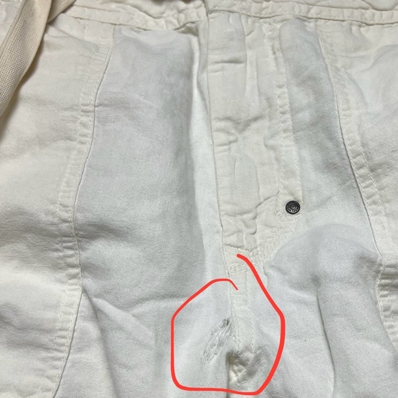 Vintage Y2K Diesel Ivory Low Rise Linen Pants Size 33 - Picture 10 of 10